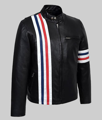 Bjorn Men’s Black Real Leather Biker Jacket