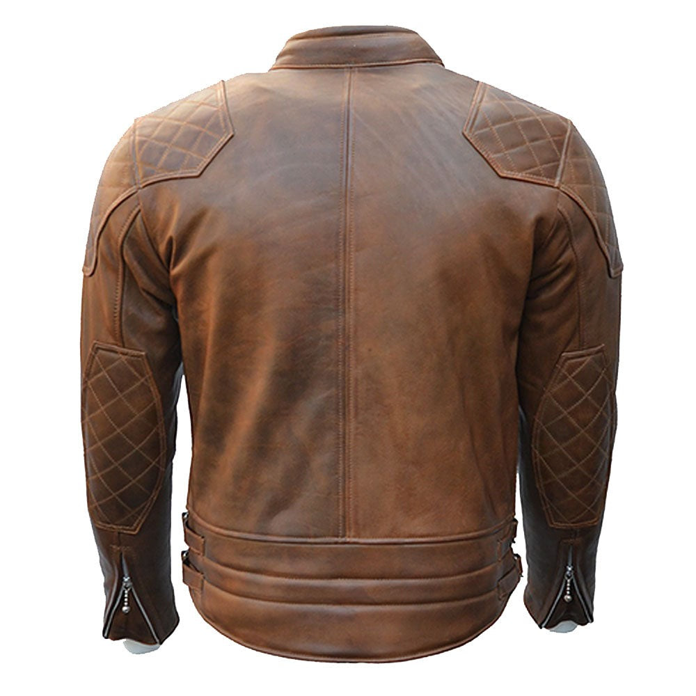 Goldtop 76 Armoured Leather Jacket – Brown