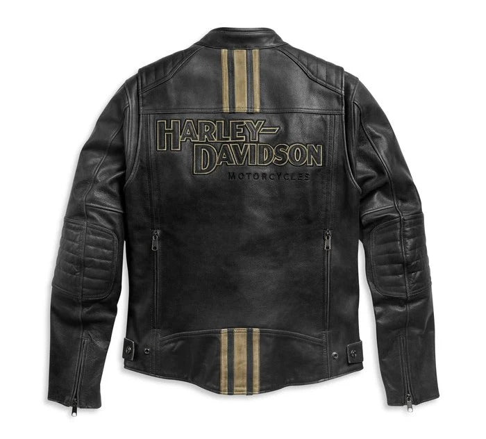 Harley Davidson Multi Pocket Motorbike Leather Jacket