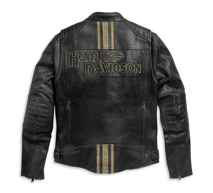 Harley Davidson Multi Pocket Motorbike Leather Jacket