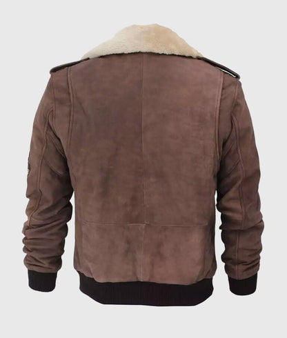 Houston Men’s Brown Leather Bomber Jacket – Rugged, Refined & Ready