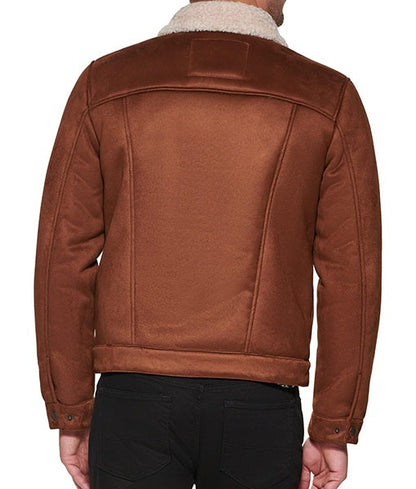 Jackson Men’s Brown Classic Leather Trucker Jacket