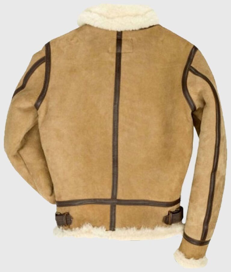 Jake B-3 Brown Shearling Leather Aviator Jacket – Classic Flight Style Meets Warmth