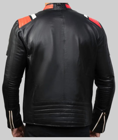 Jim Men’s Black Classic Biker Leather Jacket