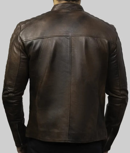Jim Men’s Brown Vintage Biker Leather Jacket