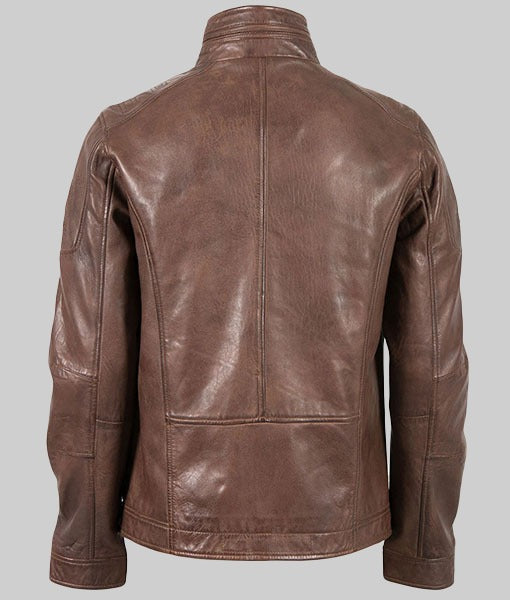 Jimmy Men’s Brown Real Leather Classic Jacket