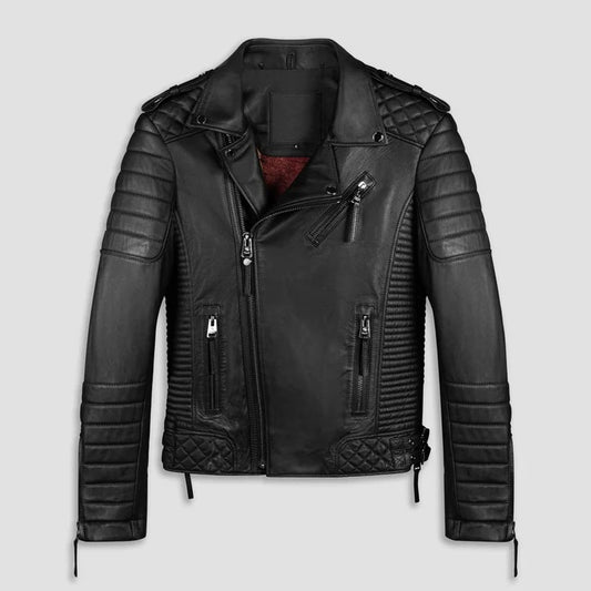 Men Vintage Biker Leather Jacket