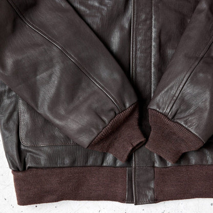 Men's Brown A2 Flying Leather Bomber Jacket