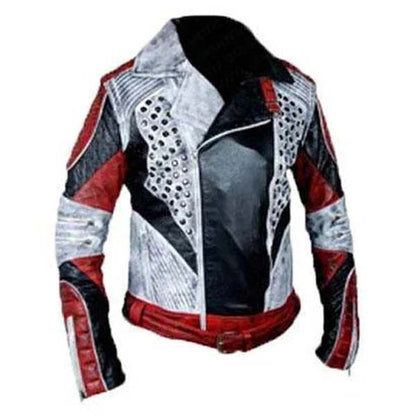 Men's Carlos Cameron Descendants 2 Leather Jacket with Studded Moto Style