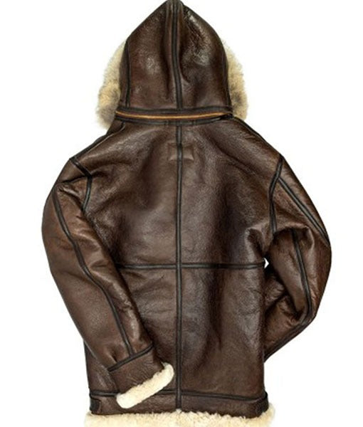 Men’s Classic B3 Shearling Leather Aviator Bomber Jacket