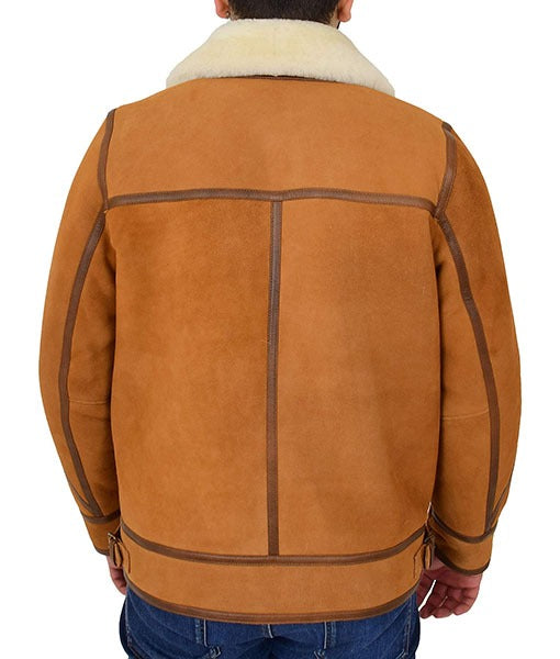 Men’s Texan Mud B3 Shearling Leather Bomber Jacket