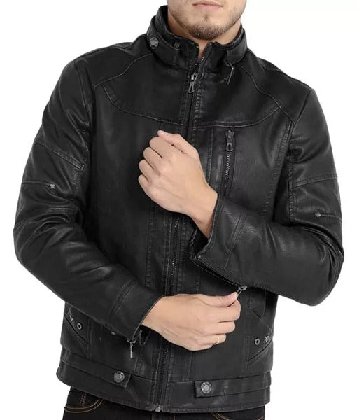 Men’s Wilmer Black Real Leather Jacket