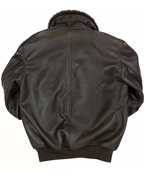 Men’s B-15 Brown Leather Flight Bomber Jacket