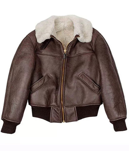 Men’s B-26 Brown Aviator Flight Leather Bomber Jacket