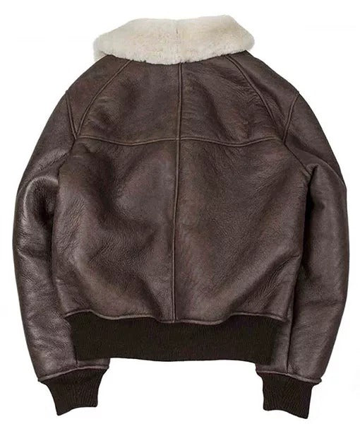Men’s B-26 Brown Aviator Flight Leather Bomber Jacket