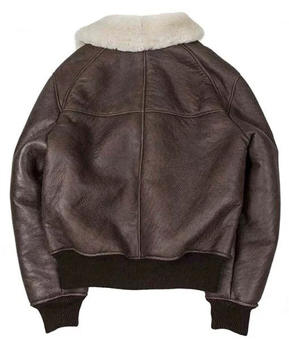 Men’s B-26 Brown Aviator Flight Leather Bomber Jacket