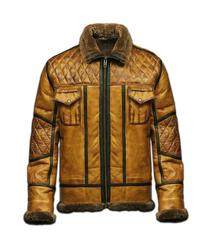 Men’s RAF B-10 Brown Aviator Bomber Jacket