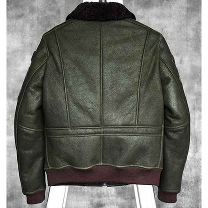 Men’s Aviator B3 RAF Shearling Sheepskin Pilot Leather Jacket