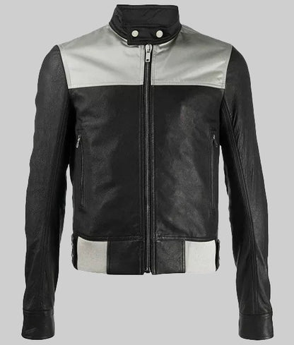 Men’s Slim Fit Black Biker Leather Jacket