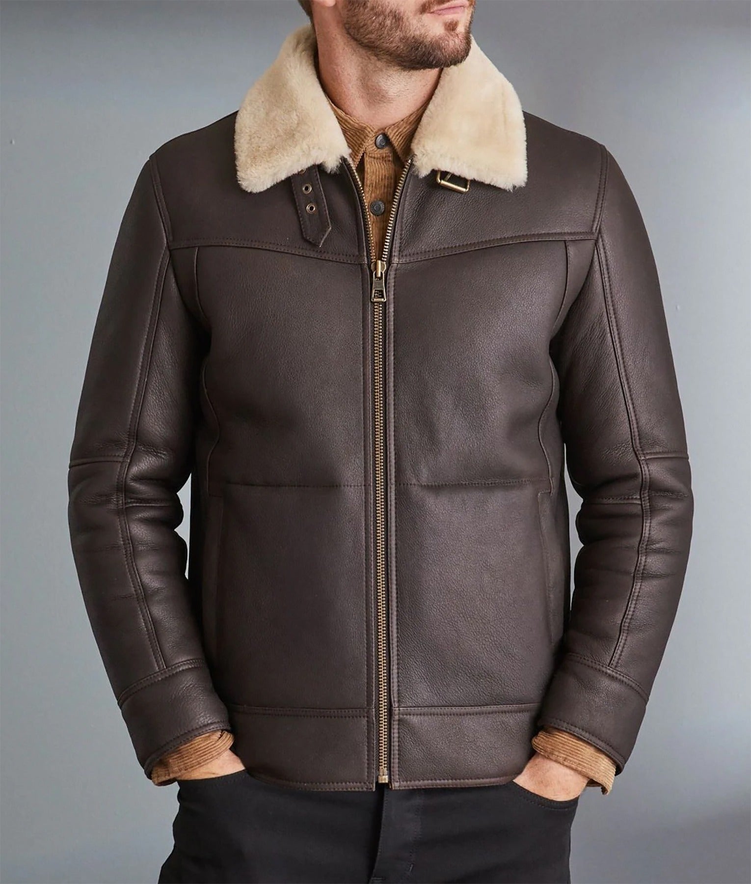 Men’s Miller Brown Leather Café Racer Jacket