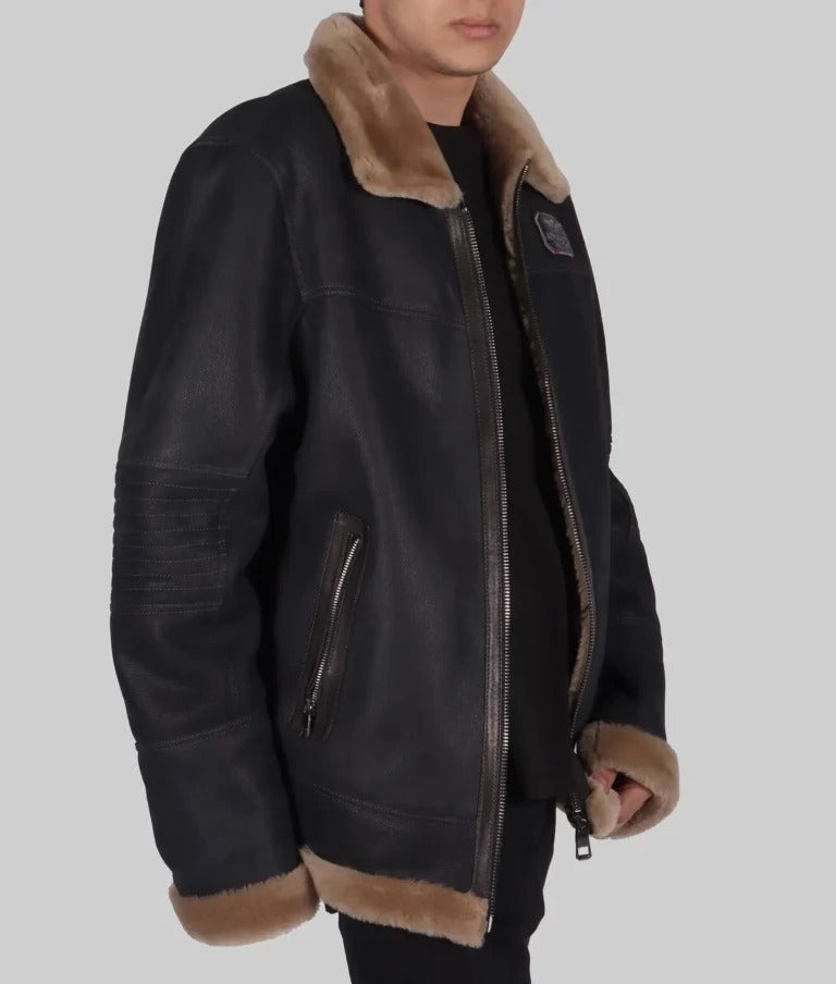 Original Men’s Brown Classic Bomber Leather Jacket