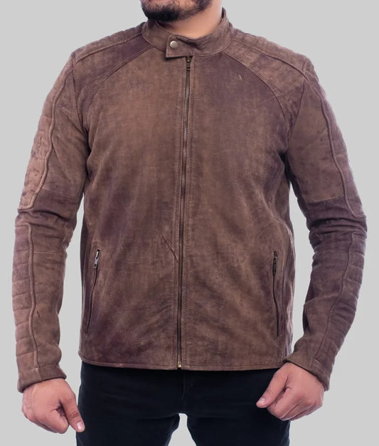 Tag Men’s Brown Biker Leather Jacket