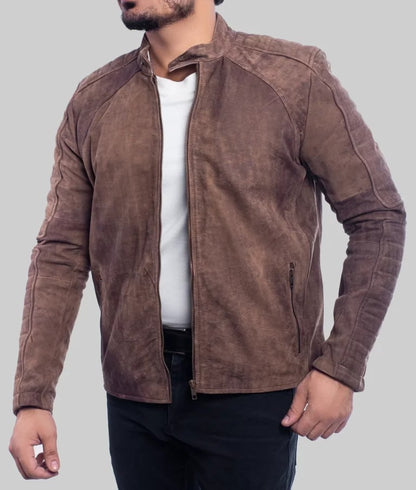 Tag Men’s Brown Biker Leather Jacket