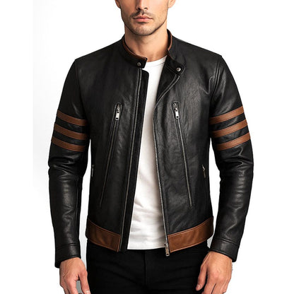 Wolverine Leather Jacket – Men’s Cowhide Motorcycle Jacket Urban Luxe Style