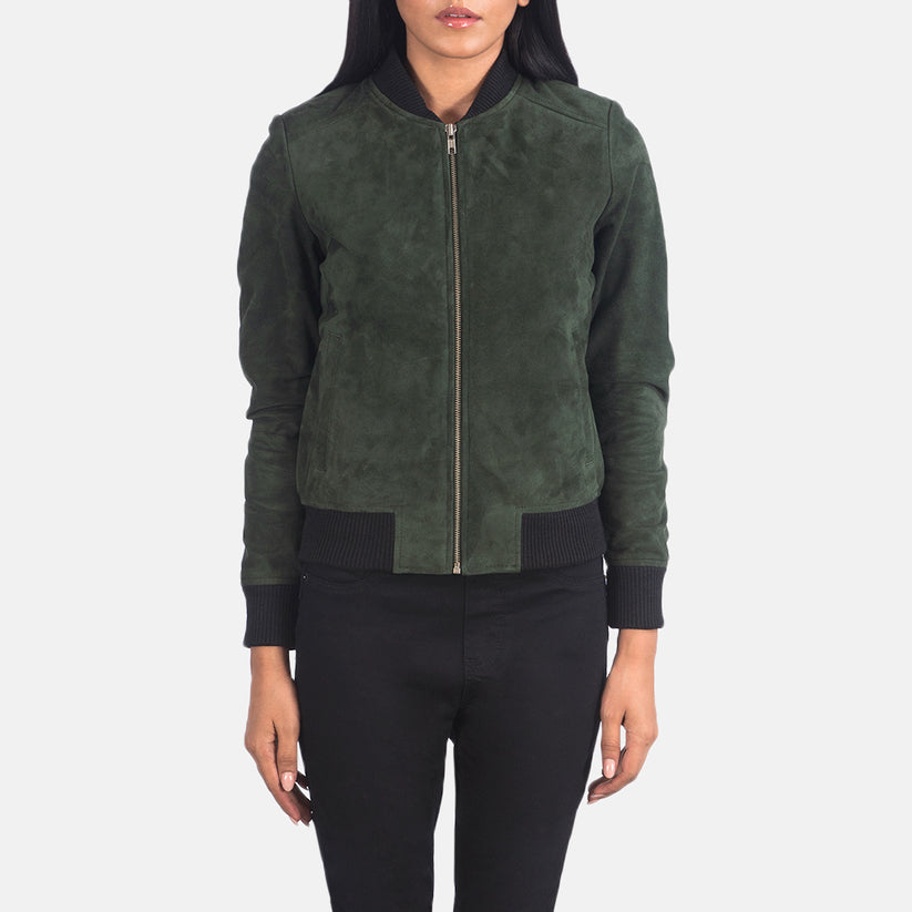 Women's western biker suede leather jacket