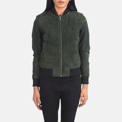 Women's western biker suede leather jacket