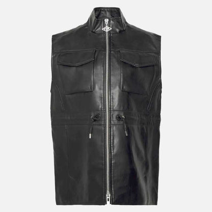 Affordable black leather vest women buy online at Glory Store US