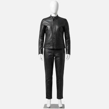 Best Black Cowhide Leather Gothic Combat Utility Jumpsuit for sale by Glory Store US heavy duty belted design