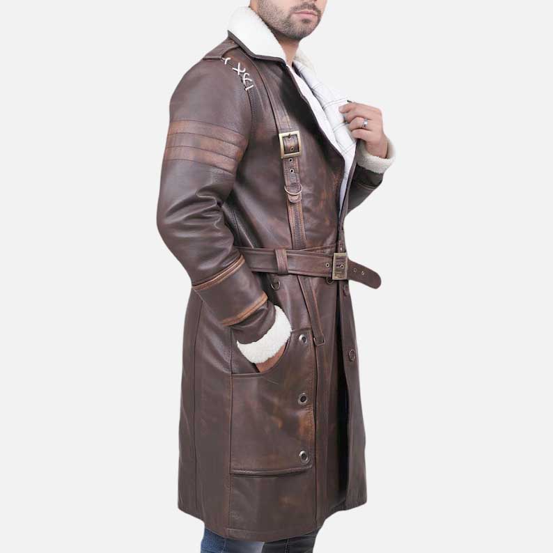 Best premium Brotherhood of Steel cosplay leather coat inspired by Fallout 4 by Glory Store US