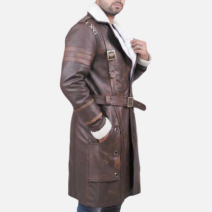 Best premium Brotherhood of Steel cosplay leather coat inspired by Fallout 4 by Glory Store US