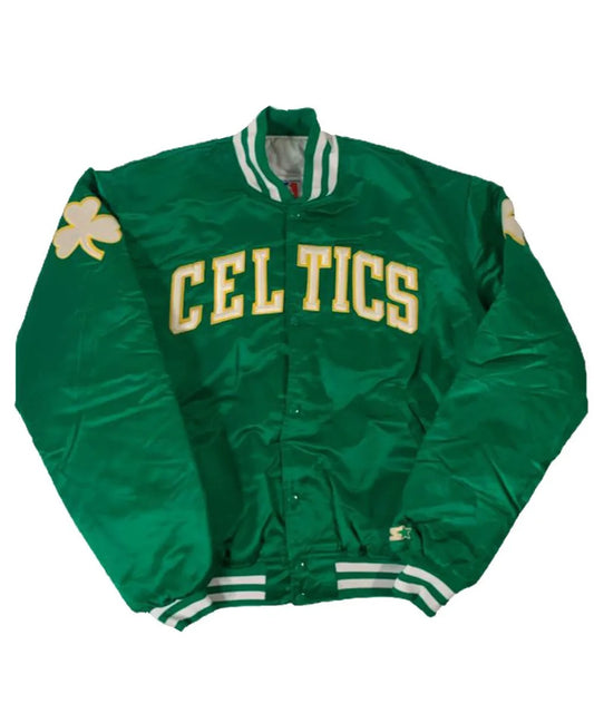 Boston Celtics Satin Bomber Jacket for Men and Women