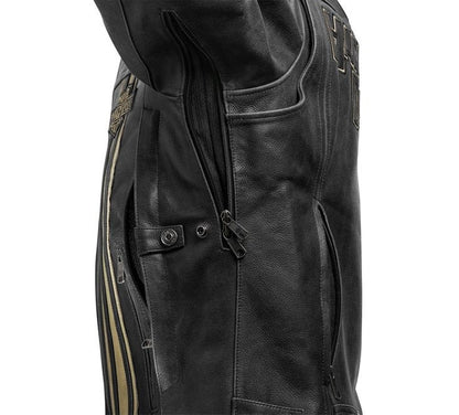 Harley Davidson Multi Pocket Motorbike Leather Jacket