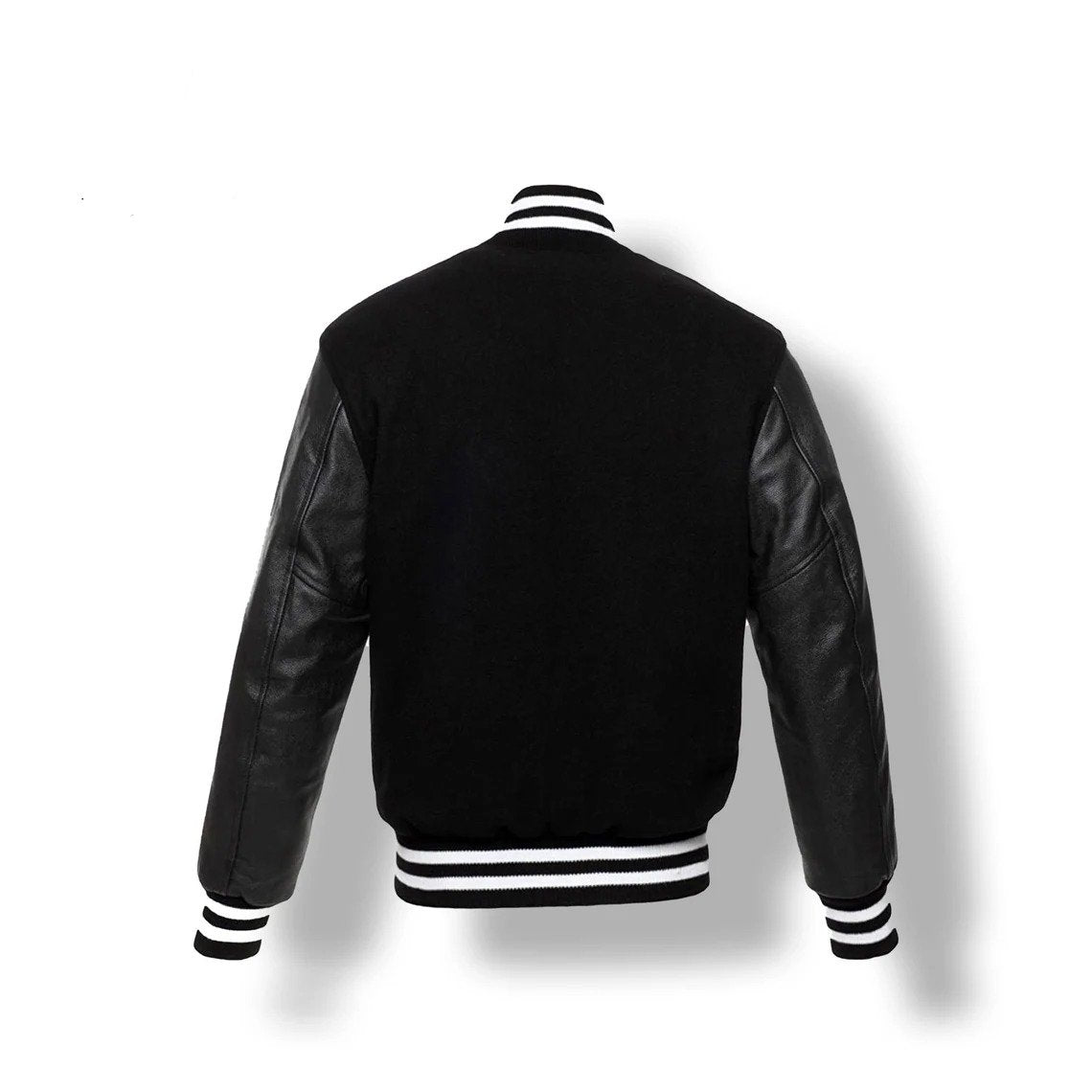 Unisex Varsity Jacket - Wool Body, Genuine Leather Sleeves - American College Style