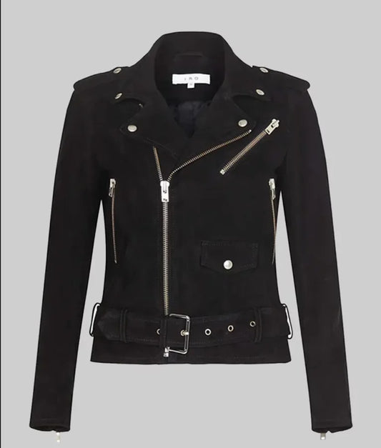 Women’s Black Double Rider Leather Jacket