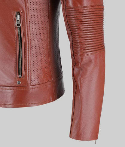 Women’s Brown Biker Leather Jacket