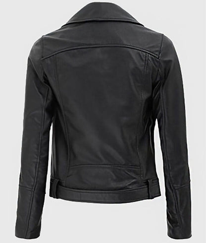 Women’s Trendy Black Biker Leather Jacket