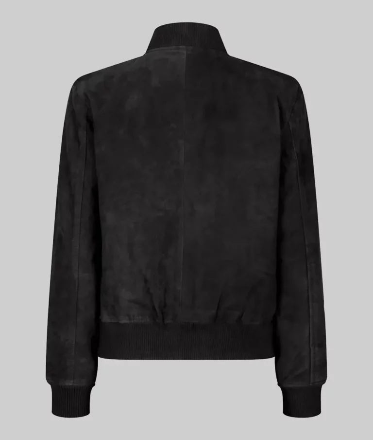 Women’s Classic Black Suede Leather Moto Jacket