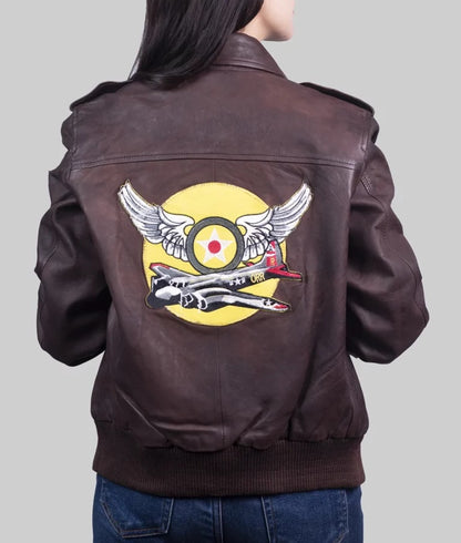 Women’s Brown G-1 Flight Leather Jacket