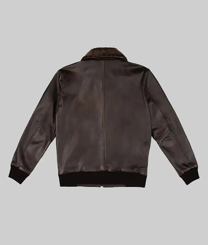 Women’s Stylish Brown G-1 Bomber Leather Jacket