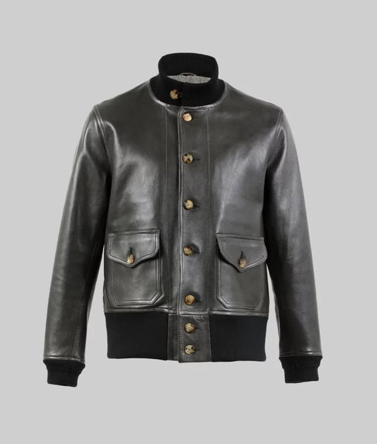 Women’s Military-Inspired Brown A-1 Bomber Jacket