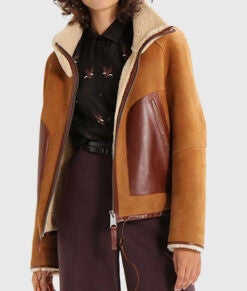Women’s Brown Bomber Suede Jacket