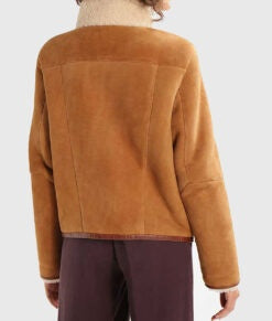 Women’s Brown Bomber Suede Jacket