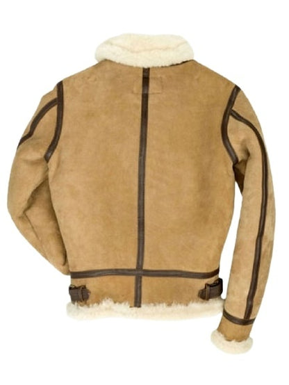 Women’s B3 Bomber Suede Leather Shearling Jacket – Classic Winter Aviator Style