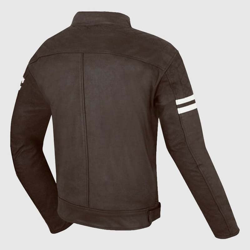 Men Black Aniline Leather Motorcycle Jacket With Heritage Quilted Style