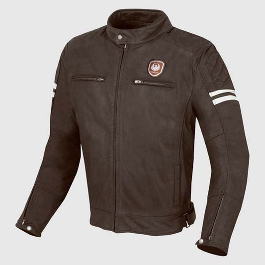Men Black Aniline Leather Motorcycle Jacket With Heritage Quilted Style