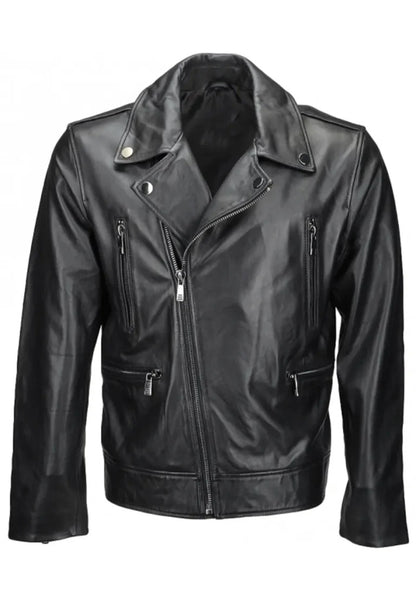 Men’s Original Black Leather Biker Jacket – Timeless, Tough & Versatile